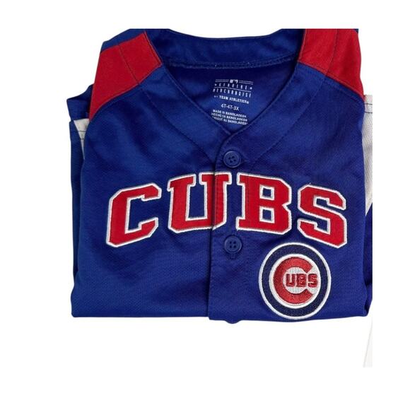 Genuine Merchandise Cubs Boys Baseball Jersey 4T Chicago Sports Shirt Red Blue - Picture 8 of 10